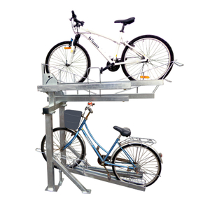 Supporto da parcheggio a due piani con tecnologia Easy Metal per biciclette da esterno